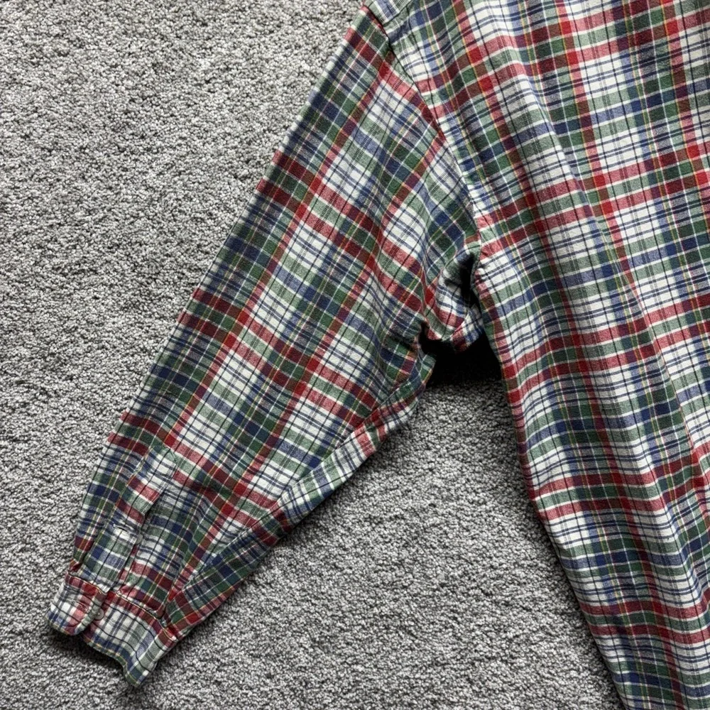 Vintage Y2K Polo Ralph Lauren The Big Shirt Mens Large Plaid Flannel Button Down